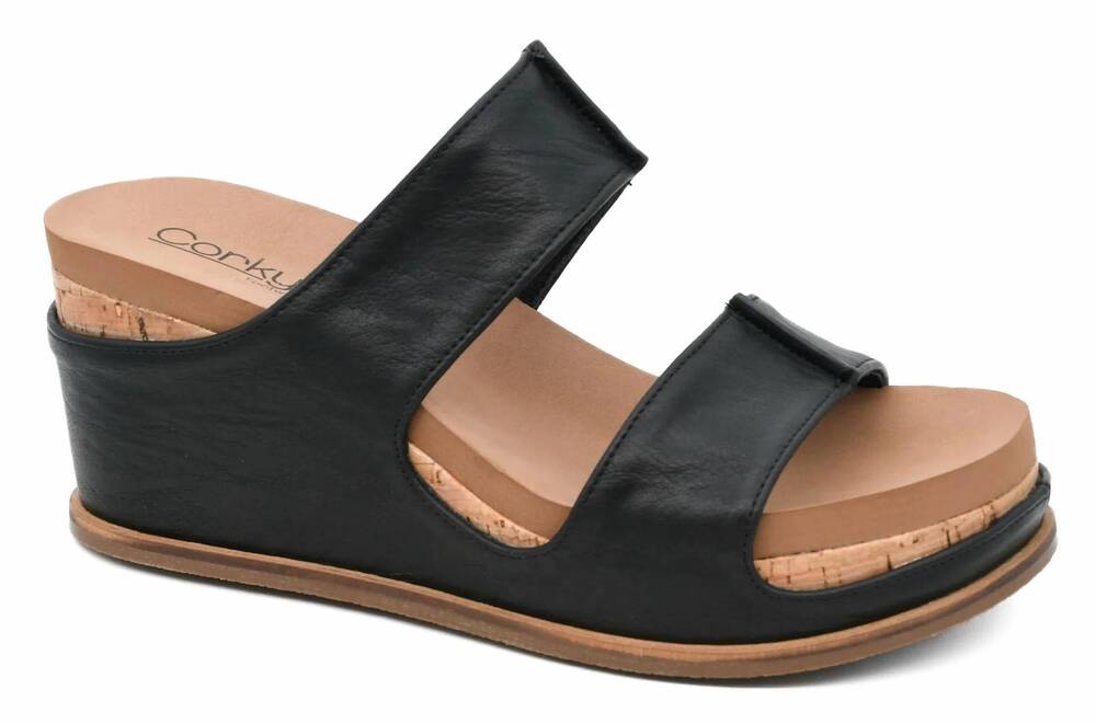 NEW CORKYS FOOTWEAR women's table for two sandals in black